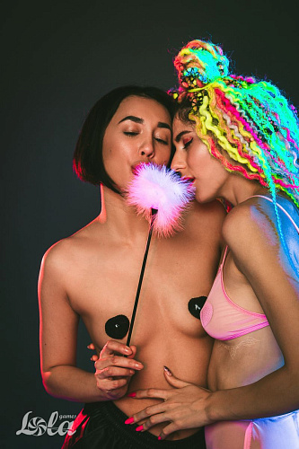 Розовый пуховый тиклер Lola toys Treasure 1081-01lola (41 см)