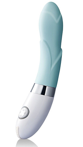 Голубой вибратор с лепестками на тельце Lelo Iris Blue LEL0442 (22 см)