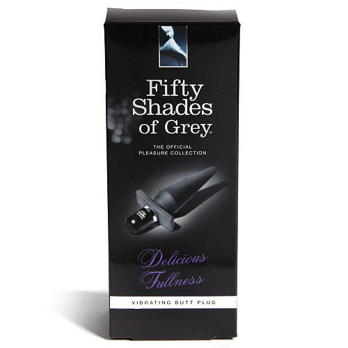 Чёрная анальная пробка с вибрацией Fifty Shades of Grey Delicious Fullness Vibrating Butt Plug FS-48291 (14 см)