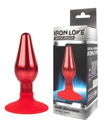 Красная конусовидная анальная пробка Bior toys IL-28003-RED (10 см)