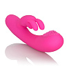 Розовый перезаряжаемый вибромассажёр California Exotic Novelties Embrace Massaging Rabbit SE-4609-20-3