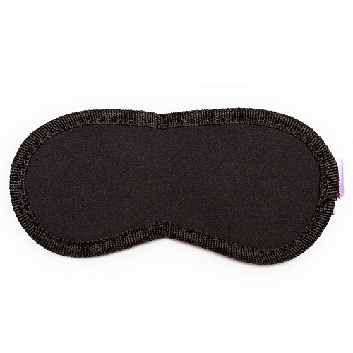 Чёрная маска на глаза с фиолетовыми завязками Пикантные штучки Purple Black DP541