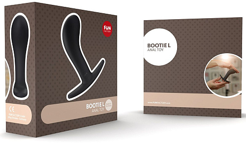 Чёрная анальная пробка Fun Factory Bootie L 24708 (11,1 см)