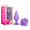 Фиолетовая анальная пробка Blush Novelties Naughty Candy Heart Do Me Now BL-95620 (8,9 см)
