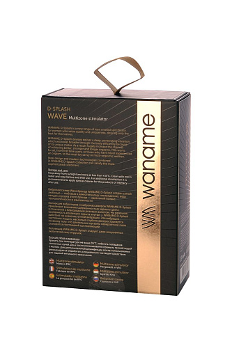 Чёрно-золотой клиторальный вибромассажёр WANAME Wave 482002