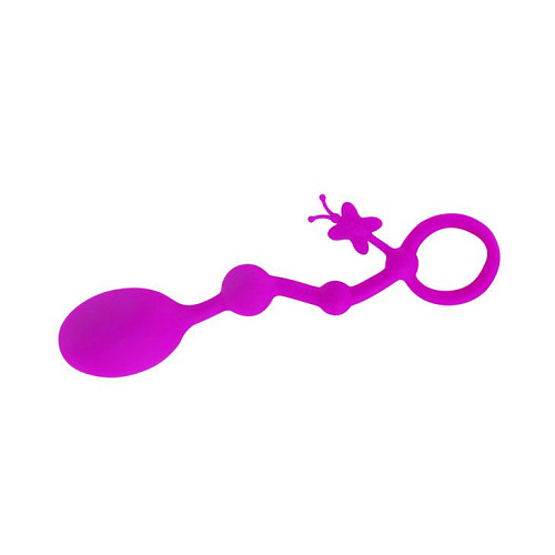 Лиловые анальные бусы Baile Balls BI-014207 (15 см)