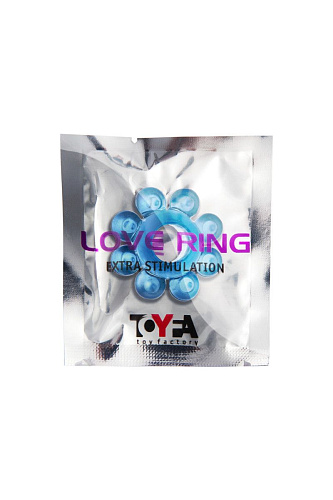 Нежно-голубая гелевая насадка-«цветок» ToyFa 818001-6