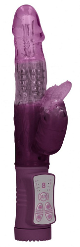Фиолетовый вибратор-кролик Shots Media BV Rotating Beetle SHTO005PUR (22 см)