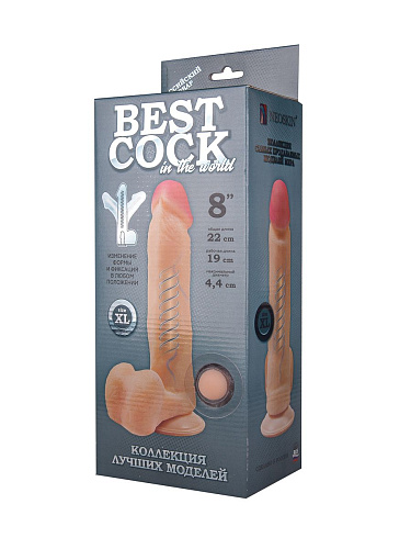 Телесный фаллоимитатор на присоске LOVETOY (А-Полимер) F F BEST COCK 8 591504