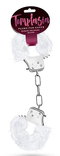 Белые игровые наручники Blush Novelties Plush Fur Cuffs BL-55514