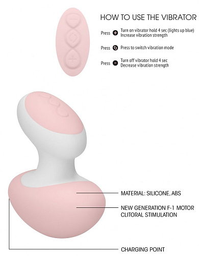 Розовый клиторальный массажёр Shots Media BV Lovebug LOV022PNK