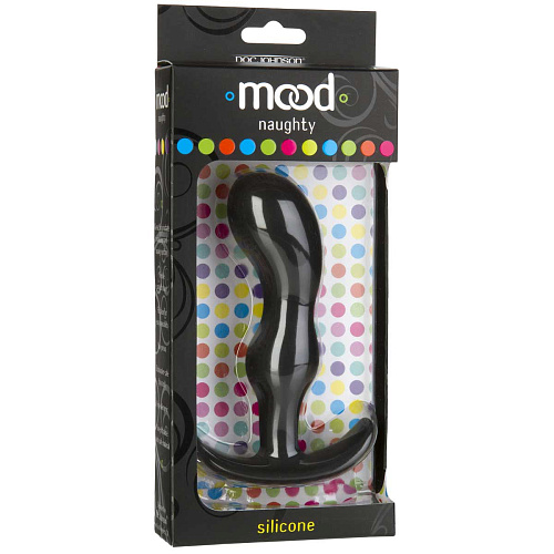 Чёрная анальная пробка для ношения Doc Johnson Mood Naughty 2 4.5 Silicone 1470-13-BX (11,4 см)