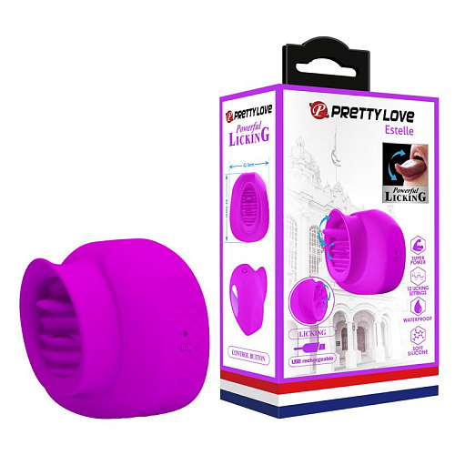 Лиловый вибростимулятор-лизун Baile Estelle BI-014753