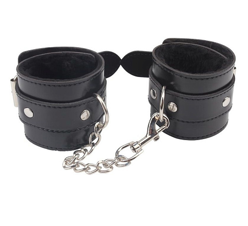 Чёрные наручи Chisa Obey Me Leather Hand Cuffs CN-632185552