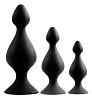 Набор из 3 чёрных анальных плагов NMC Butt Plug Set 0533432