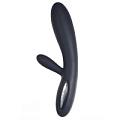 Чёрный вибратор с клиторальным стимулятором и с уникальной функцией подогрева Svakom Lester SLDV-01-02