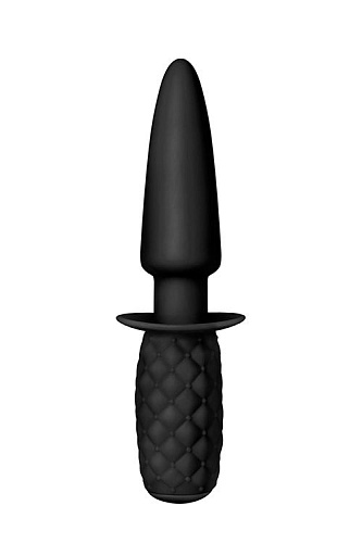 Чёрная анальная пробка с ручкой NMC PUNISHMENT THORN SILICONE BUTT PLUG111828