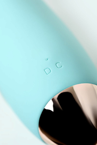 Голубой вибратор с клиторальным стимулятором ToyFa CRYSTAL 561017 (18,3 см)