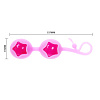 Розовые вагинальные шарики из силикона Baile BI-014049-4-0101S
