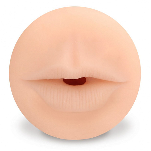 Телесный мастурбатор-ротик с эффектом смазки Shots Media BV Oral SLT003FLE