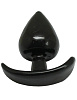 Чёрная коническая анальная пробка с ограничителем Eroticon 31048 (5 см)