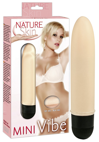 Классический мини-вибратор телесного цвета Orion Natur Skin Mini Vibe 0561509 (13 см)