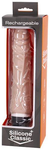 Телесный вибромассажёр-реалистик без мошонки Seven Creations MKB0274Y4PGAC (21 см)