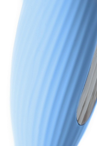 Голубой силиконовый вибратор с электростимуляцией ToyFa TESLA G-POINT 796004 (21 см)