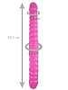 Розовый двусторонний спиралевидный фаллоимитатор Сумерки богов 1015-99 BX DD (42,5 см)