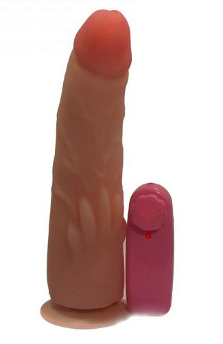 Реалистичный вибратор телесного цвета с выносным блоком LOVETOY (А-Полимер) LOVETOY 820220 (20,5 см)