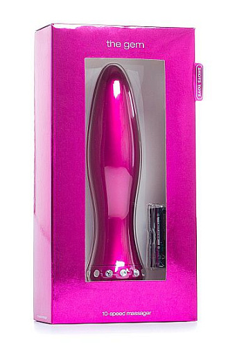 Розовый вибратор-торпеда с кристалликами Shots Media BV The Gem Pink SHT187PNK (16,6 см)