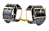Черные с золотом наручники Cuffs Pipedream PD3974-23