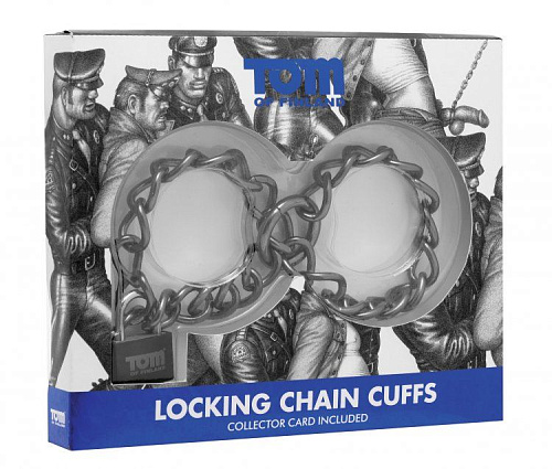 Металлические цепи-оковы с замком XR Brands Locking Chain Cuffs TF2354