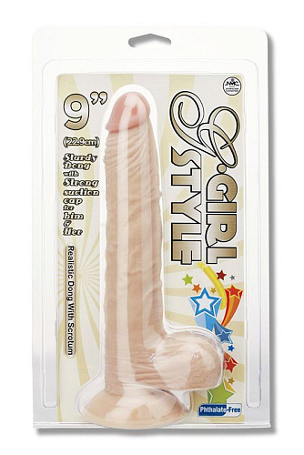 Телесный фаллоимитатор NMC G-GIRL STYLE 9INCH DONG WITH SUCTION CAP 111633