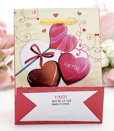 Разноцветный подарочный пакет Сима-Ленд «Для тебя» 3821345 (15×12×5 см)