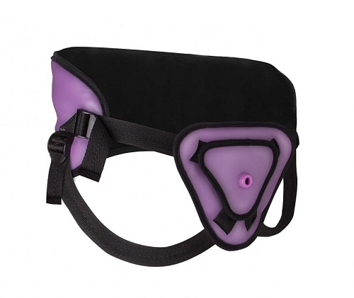 Страпон фиолетового цвета Shots Media BV Deluxe Silicone Strap On 10 Inch OU209PUR (25 см)