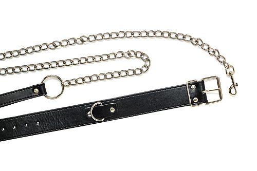 Чёрный ошейник с поводком Lola toys Wild 1087-01lola