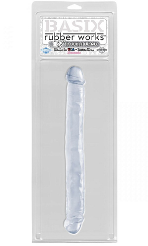 Прозрачный двусторонний фаллоимитатор Pipedream Double Dong PD4305-20 (33,7 см)