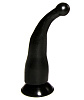 Чёрный массажёр-стимулятор точки G на присоске чёрного цвета Сумерки богов 751-12 CD DD
