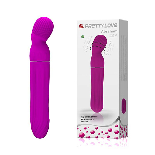 Лиловый массажёр с вращающейся головкой для стимуляции эрогенных зон Baile BI-014341