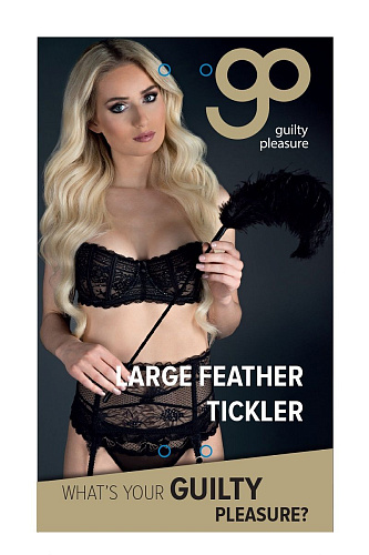 Стек с большим чёрным пером Blush Novelties Large Feather Tickler 520025 (65 см)