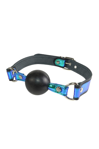 Кляп-шарик на чёрно-синих ремешках Sitabella 3005-19