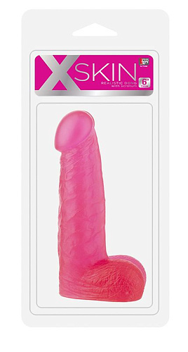 Розовый фаллоимитатор Dream Toys XSKIN 6 PVC DONG 20592