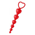 Красные анальные бусы XR Brands Sweet Heart Silicone Anal Beads AE177 (18,4 см)