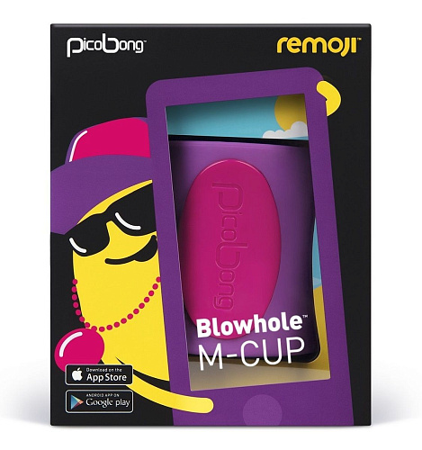 Фиолетовая виброчаша для мастурбации PicoBong BLOWHOLE M-CUP PB3736