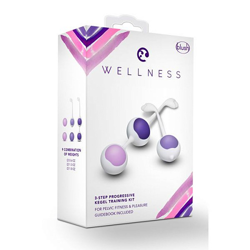 Комплект фиолетовых вагинальных шариков Blush Novelties Kegel Training Kit BL-444004