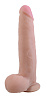 Телесный фаллоимитатор с мошонкой на присоске LOVETOY (А-Полимер) ANDROID Collection-V 553003 (22 см)
