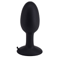 Чёрная анальная пробка со смещённым центром тяжести Seven Creations ROLL PLAY LARGE 51081 (11 см)
