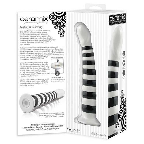 Керамический чёрно-белый стимулятор Pipedream CERAMIX №6 PD4906-00