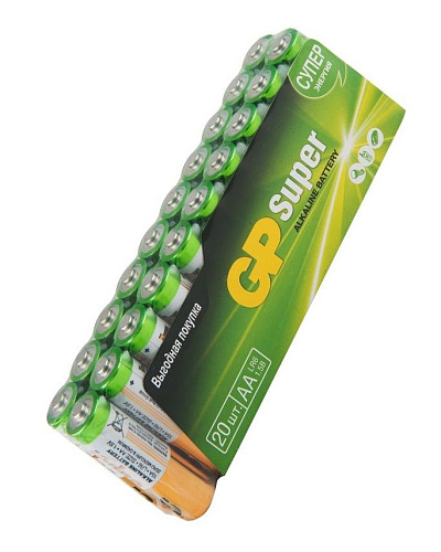 Алкалиновые батарейки Элементы питания GP Super Alkaline 15А 31 (тип АA, 20 шт)